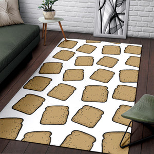 Bread Toast Pattern Print Design 03 Area Rug