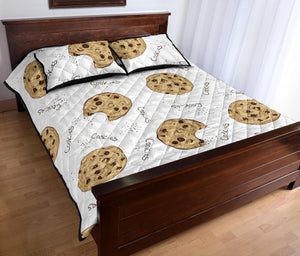 Sketch style cookie pattern Quilt Bed Set