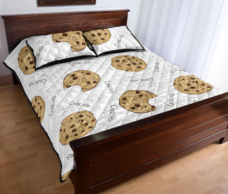 Sketch style cookie pattern Quilt Bed Set