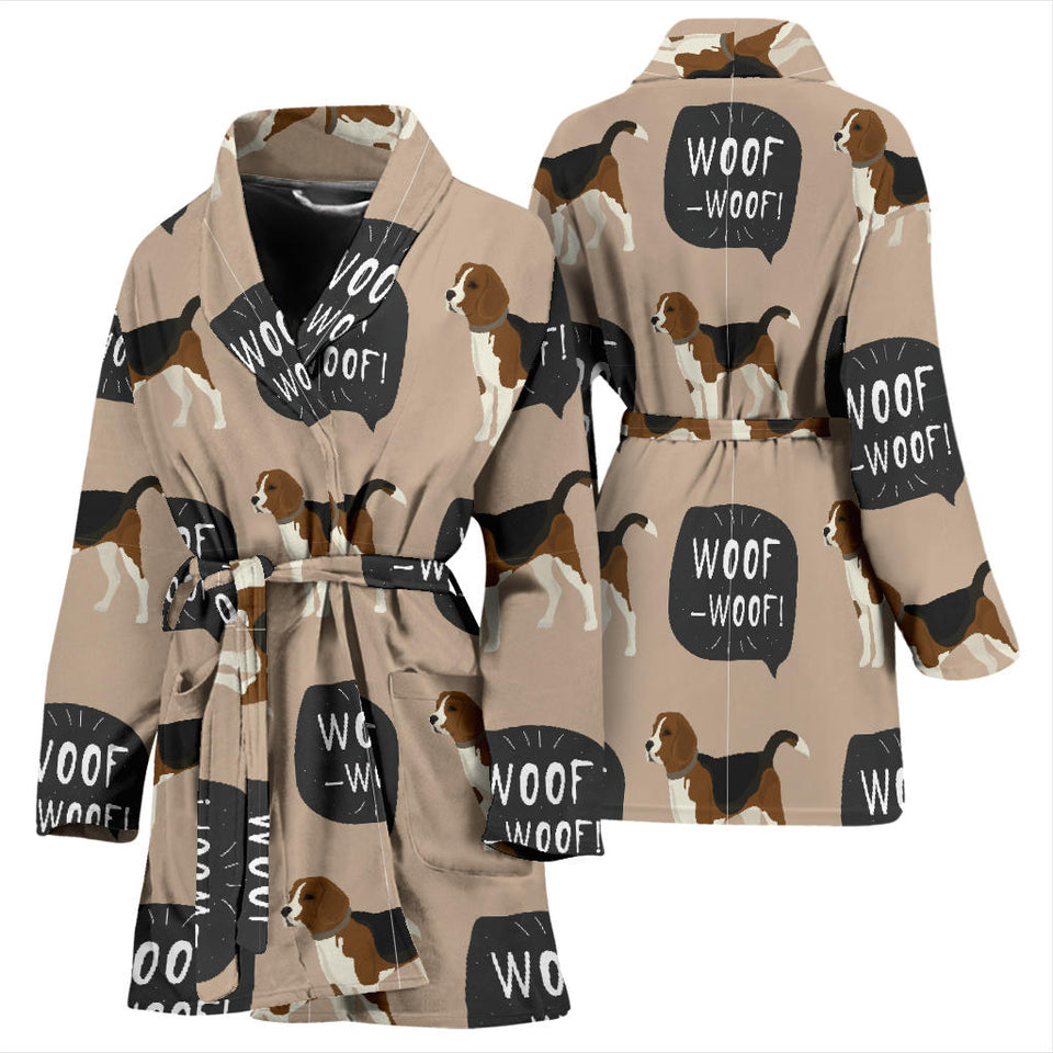 Beagle Pattern Women'S Bathrobe