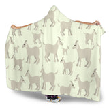 Little Young Goat Pattern Hooded Blanket