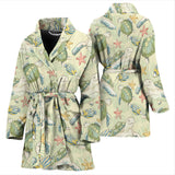 Hand Drawn Sea Turtle Fish Pattern Women'S Bathrobe