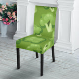 Broccoli Pattern Green Background Dining Chair Slipcover