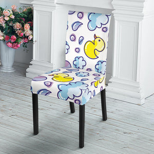 Duck Toy Pattern Print Design 01 Dining Chair Slipcover