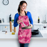 Beautiful Dragonfly Pink Background Adjustable Apron