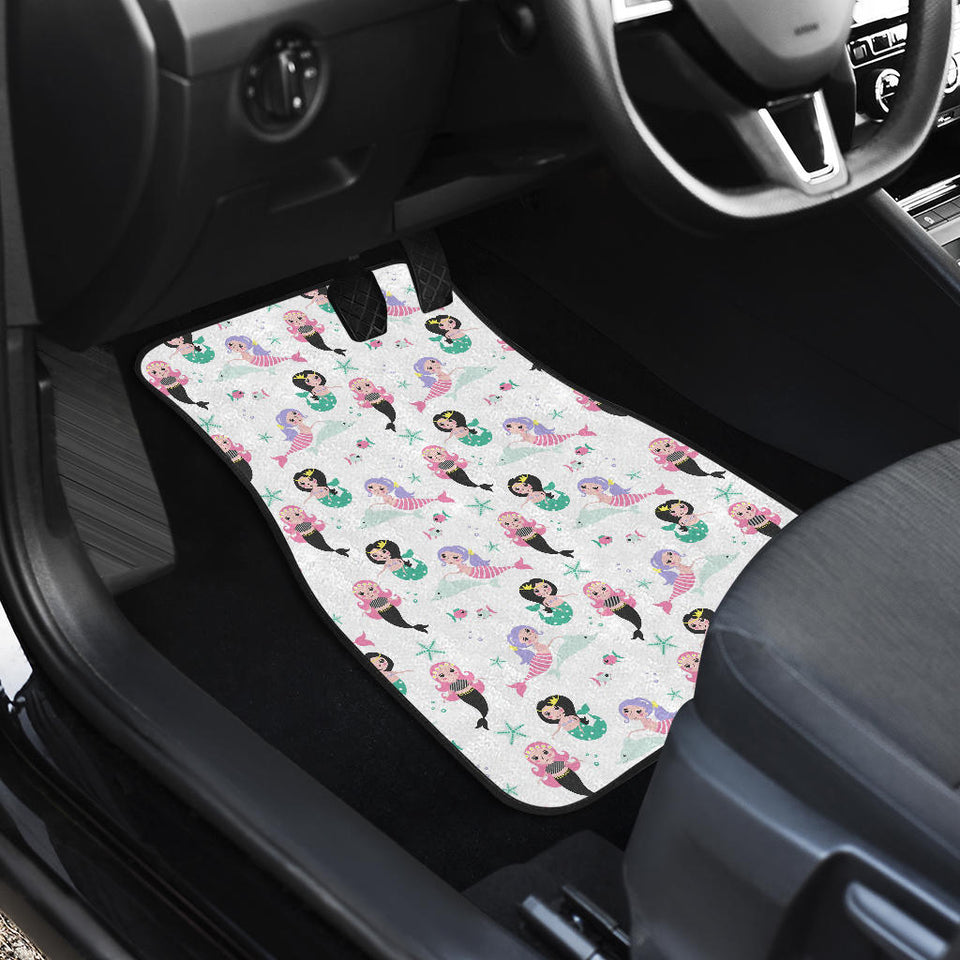 Cute Mermaid Dolphin Fish Starfish Pattern Front Car Mats