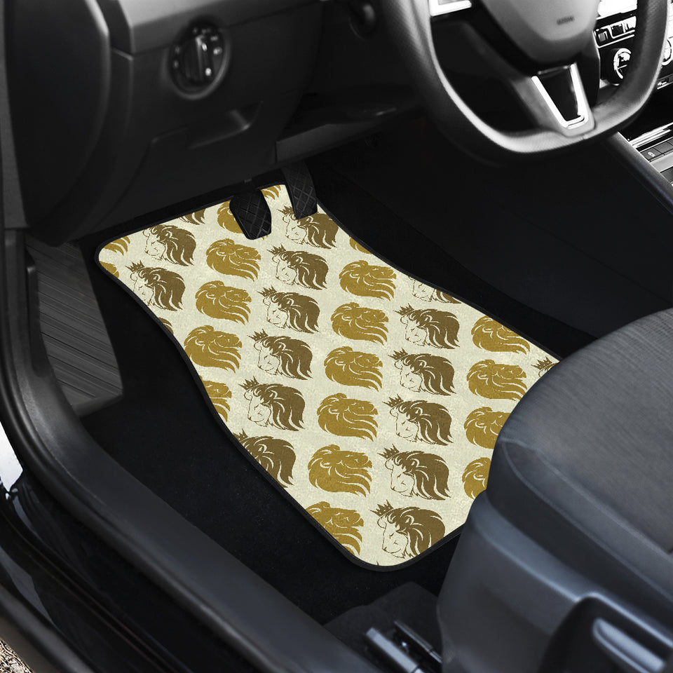 Lion Pattern Print Design 02 Front and Back Car Mats