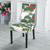 Bonsai Red Sun Japanese Pattern Dining Chair Slipcover