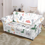 Cute Cartoon Dinosaurs Tree Pattern Loveseat Couch Slipcover