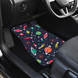 Colorful Space Pattern Planet Star Front And Back Car Mats