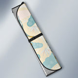 Bonsai Bamboo Stork Japanese Pattern Cream Theme Car Sun Shade