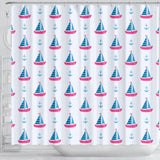 Sailboat Anchor Pattern Shower Curtain Fulfilled In US