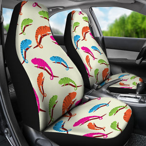 Colorful Chameleon Lizard Pattern  Universal Fit Car Seat Covers