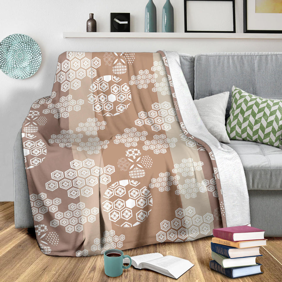 Beautiful Hexagon Japanese  Pattern Premium Blanket