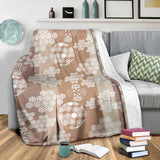 Beautiful Hexagon Japanese  Pattern Premium Blanket