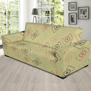 Camera Pattern Print Design 01 Sofa Slipcover