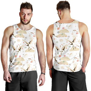 Beautiful Japanese cranes pattern Men Tank Top