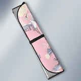 Japanese Crane Rose Pattern Car Sun Shade