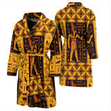 Egypt Hieroglyphics Pattern Print Design 05 Men's Bathrobe