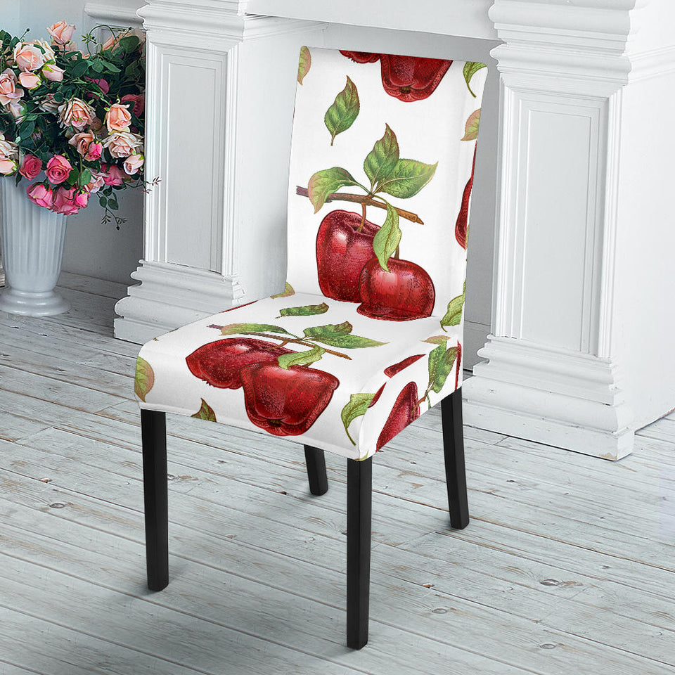Red Apples Pattern Dining Chair Slipcover