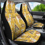 Camels Ethnic Motif Pattern  Universal Fit Car Seat Covers