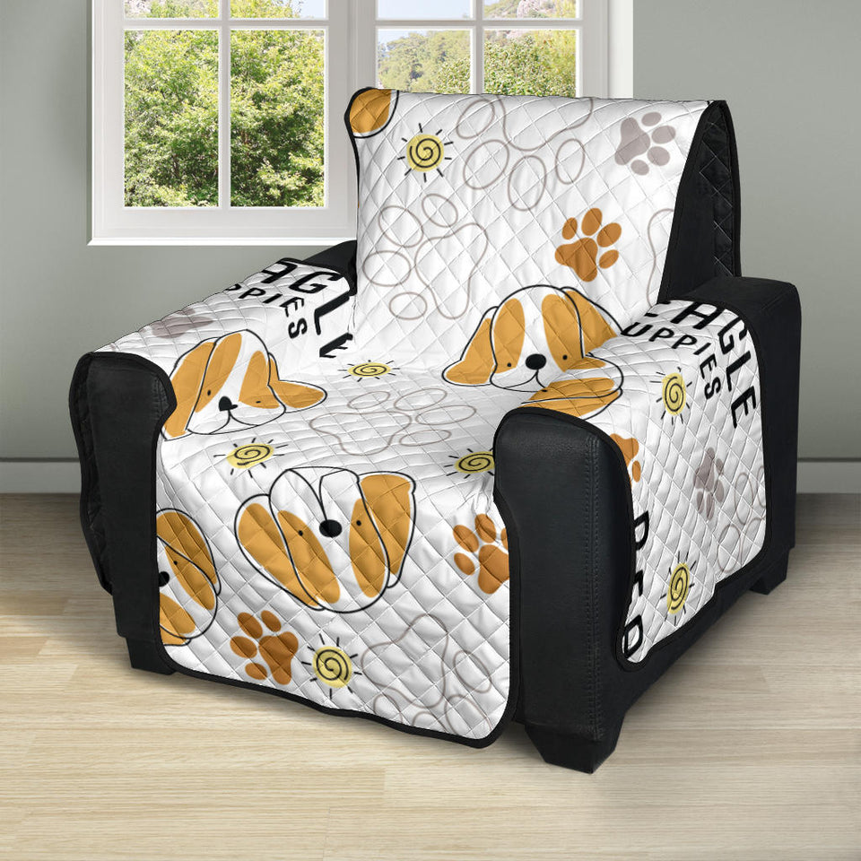 Cute beagle dog pattern background Recliner Cover Protector