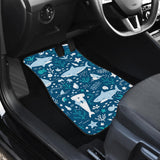 Cute Shark Pattern Front And Back Car Mats