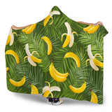 Banana Palm Leaves Pattern Hooded Blanket