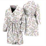 Tennis Pattern Print Design 04 Men's Bathrobe