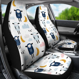 Cute Sleeping Sheep Moon Cloud Pattern  Universal Fit Car Seat Covers