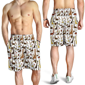 Giraffe Pattern Print Design 05 Men Shorts