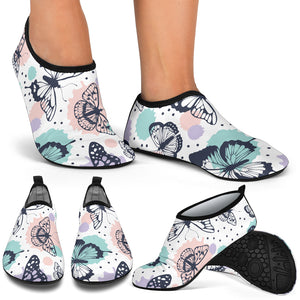 Butterfly Pattern Aqua Shoes