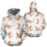 Cute Kangaroo Pattern Men Women Pullover Hoodie