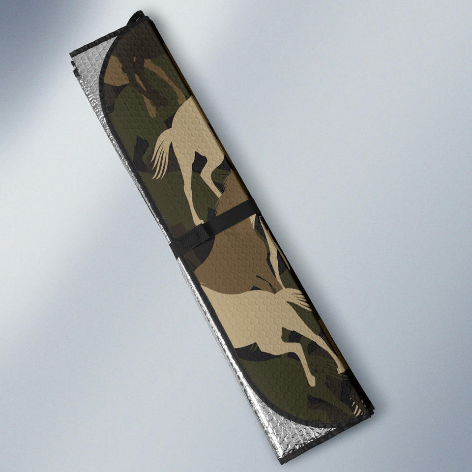 Horse Camo Camouflage Pattern Car Sun Shade