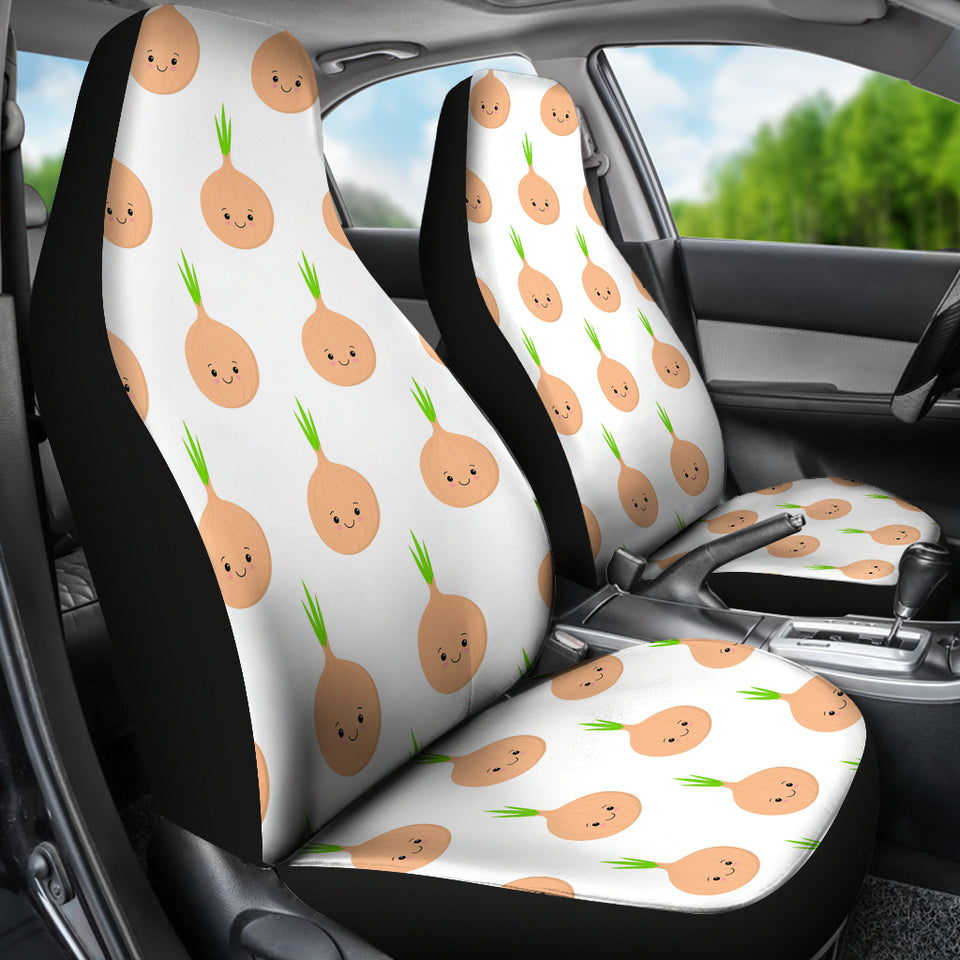 Cute Onions Smiling Faces Universal Fit Car Seat Covers