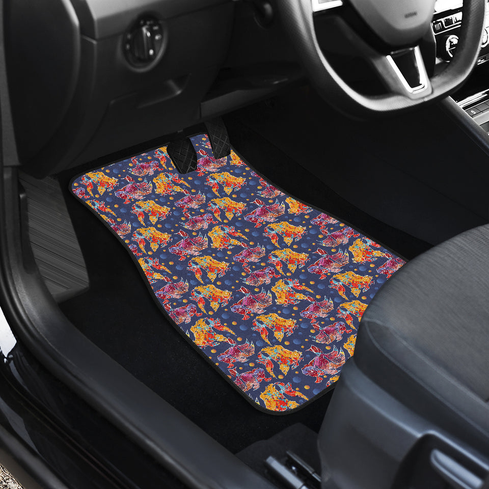 Goldfish Pattern Print Design 05 Front Car Mats