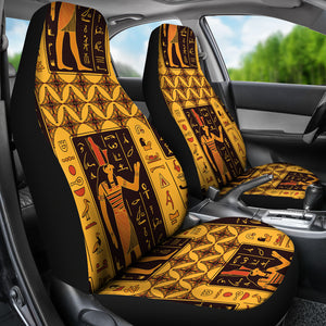 Egypt Hieroglyphics Pattern Print Design 05 Universal Fit Car Seat Covers