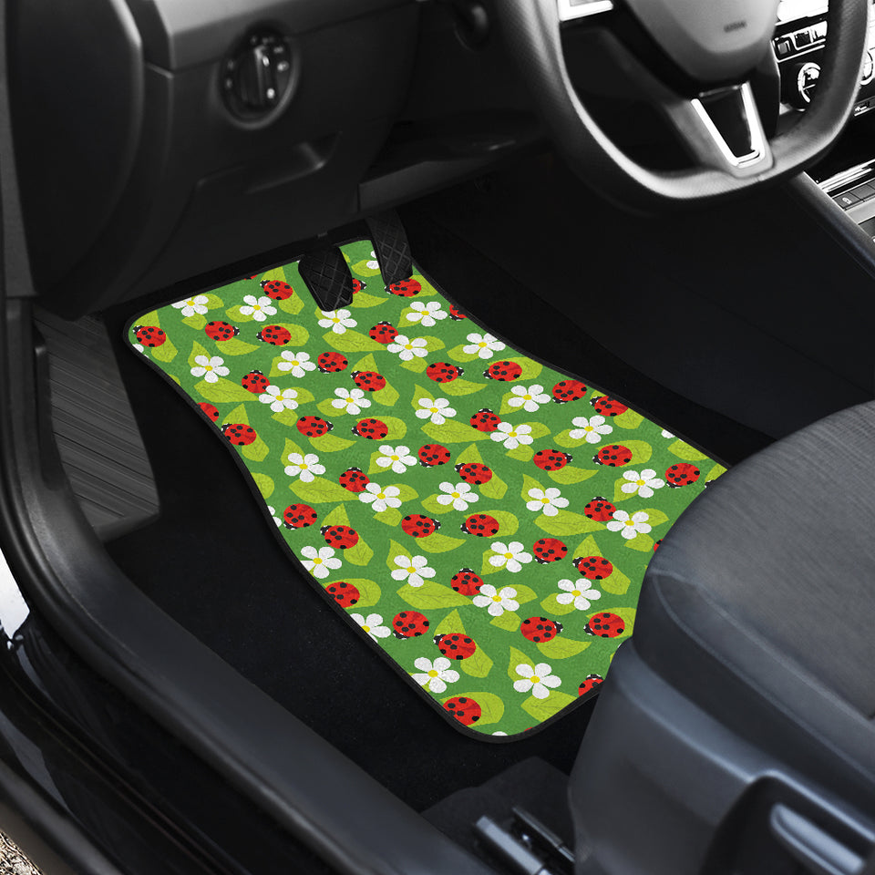 Ladybug Pattern Print Design 01 Front Car Mats