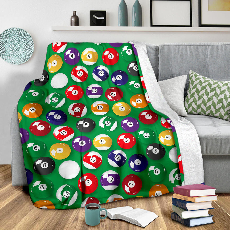 Billiard Ball Pattern Print Design 02 Premium Blanket