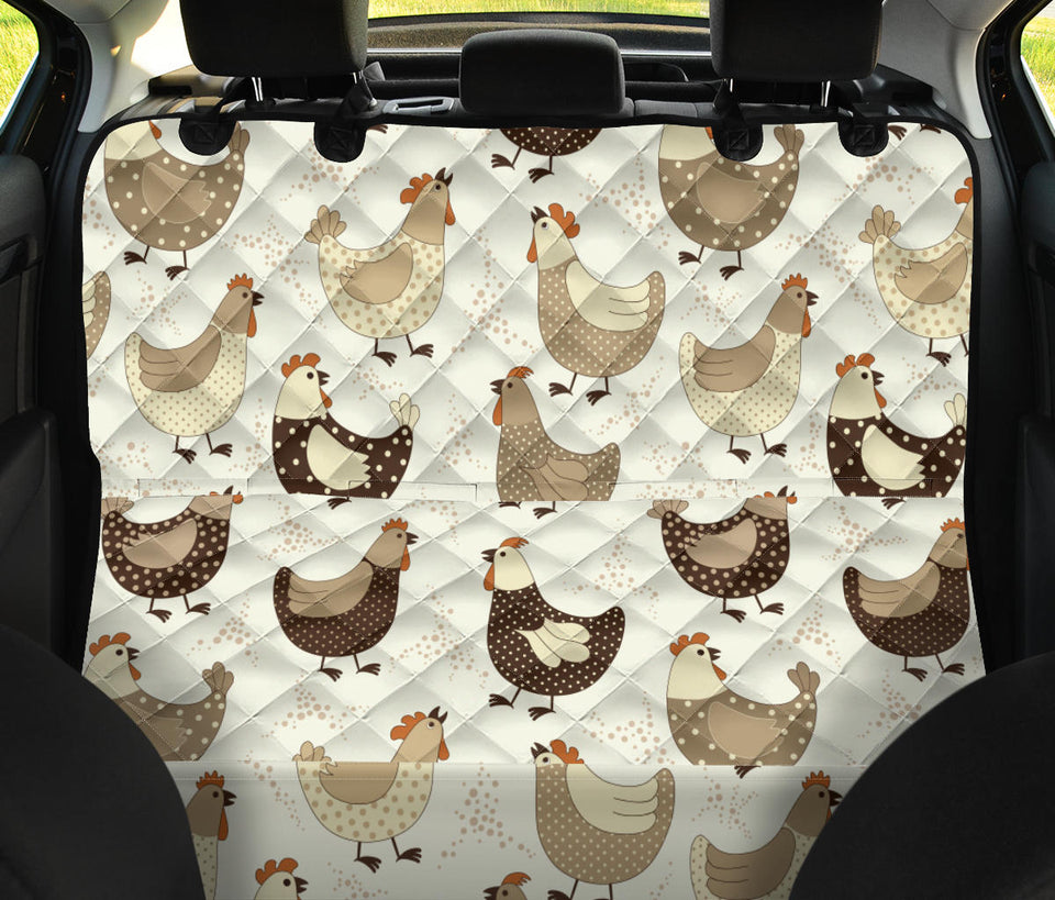 Cute Rooster Chicken Cock Dog Car Seat Covers