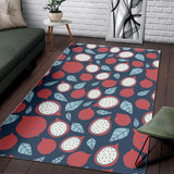 Dragon Fruits Dark Blue Background Area Rug