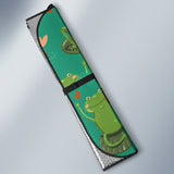 Cute Frog Dragonfly Design Pattern Car Sun Shade