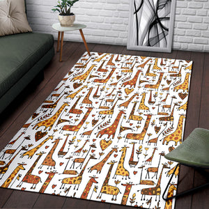 Giraffe Pattern Print Design 04 Area Rug