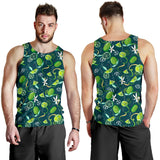 Lime ice flower pattern Men Tank Top