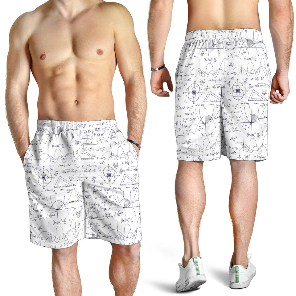 Math Pattern Print Design 03 Men Shorts