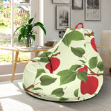 Red Apples Leaves Pattern Bean Bag Cover