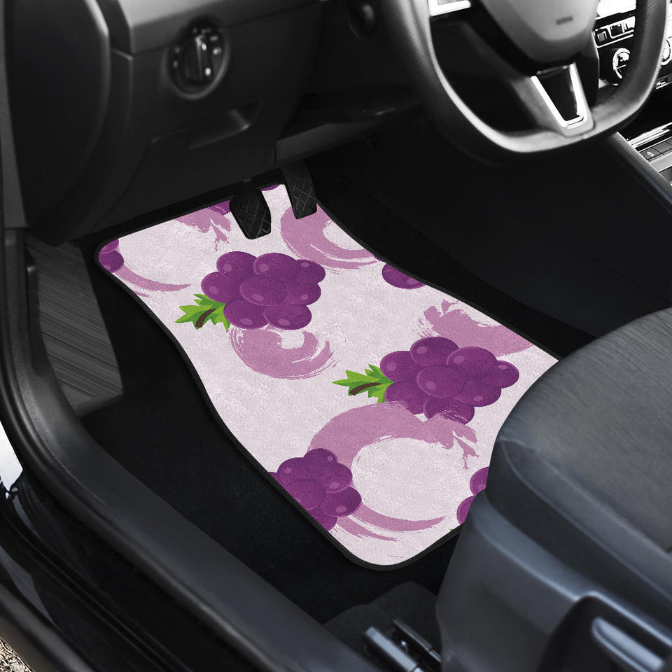Cute Grape Pattern Front And Back Car Mats