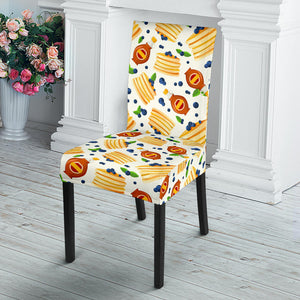 Pancake Pattern Print Design 02 Dining Chair Slipcover