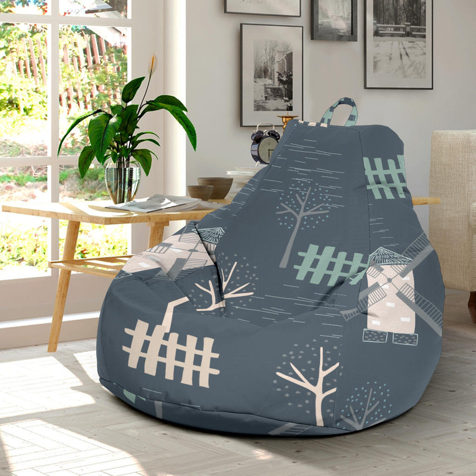 Windmill Tree Pattern Bean Bag Cover