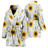 Beautiful Sunflowers Pattern Women'S Bathrobe
